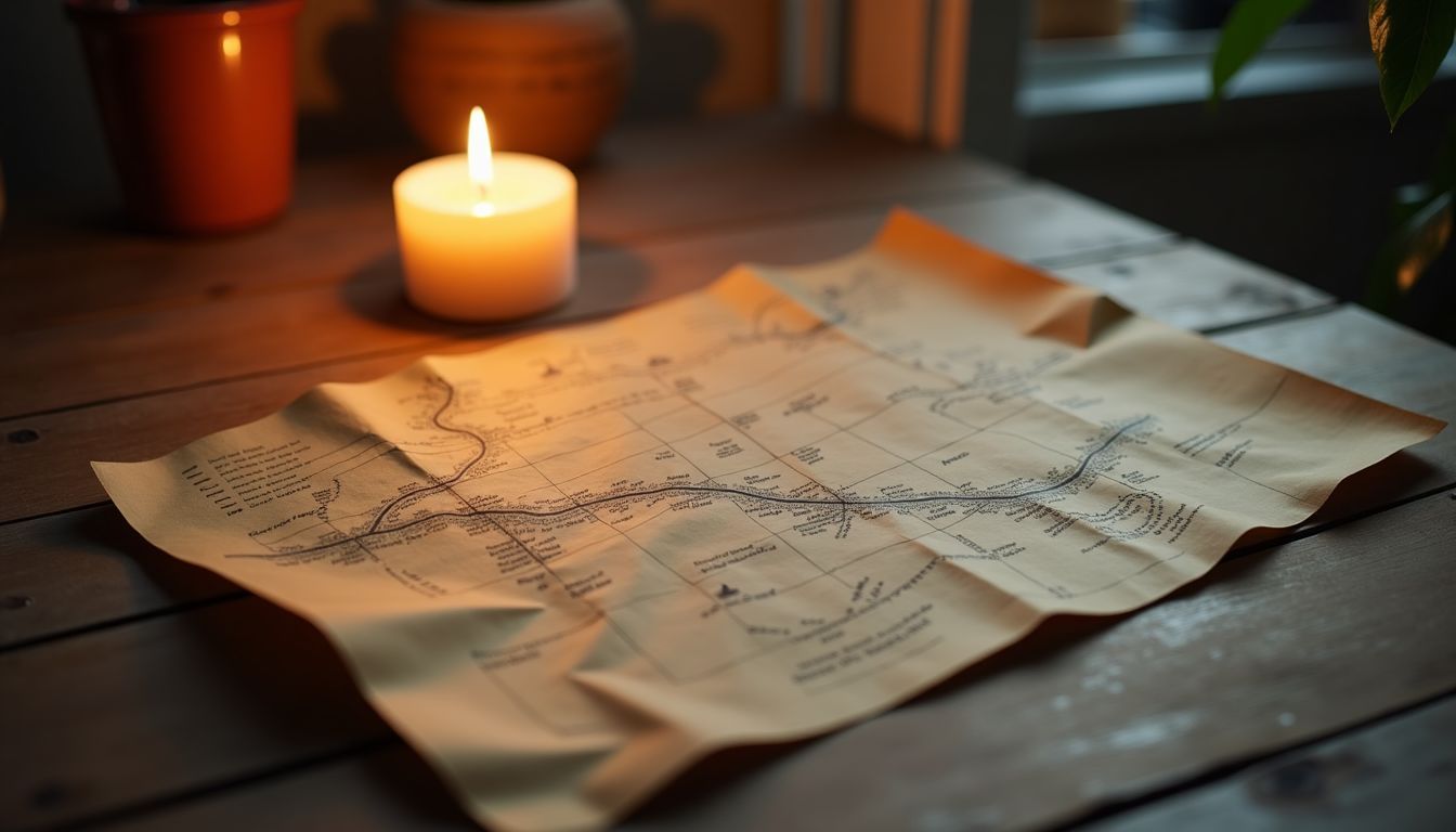 An old treasure map on table illustrating no money down foreclosure. An old treasure map on table illustrating no money down foreclosure.